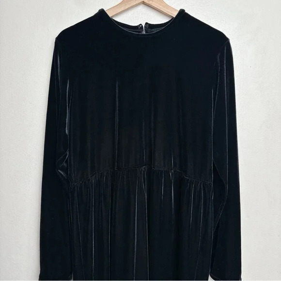 Vintage Talbots Womens Size M Mock Neck Long Sleeve Elastic Waist Velvet Dress - Picture 5 of 16